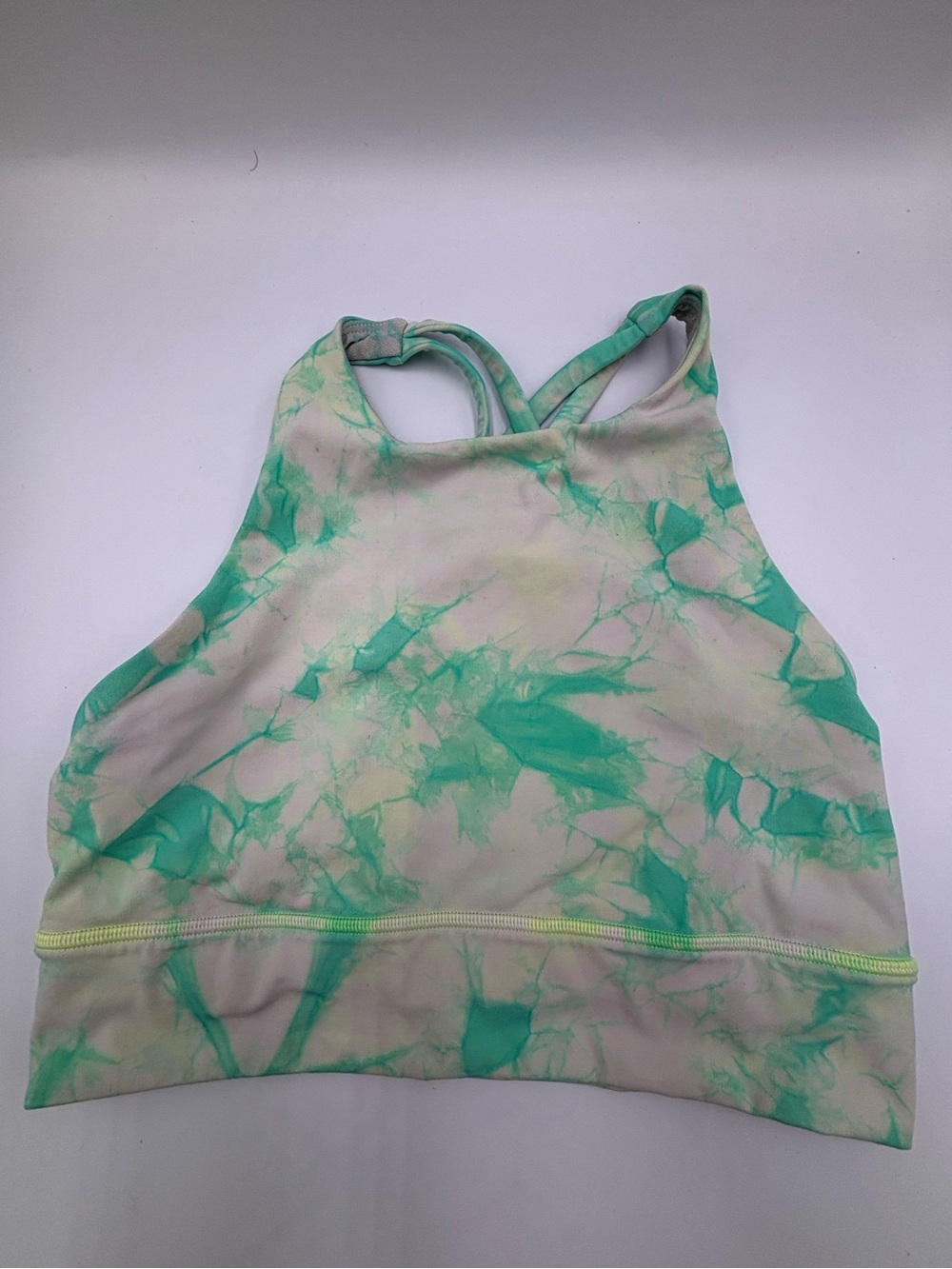 lululemon athletica Green Marble High-Neck Swim/Bikini Top